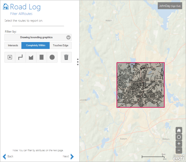Routes that are completely within the graphic Routes that are completely within the graphic
